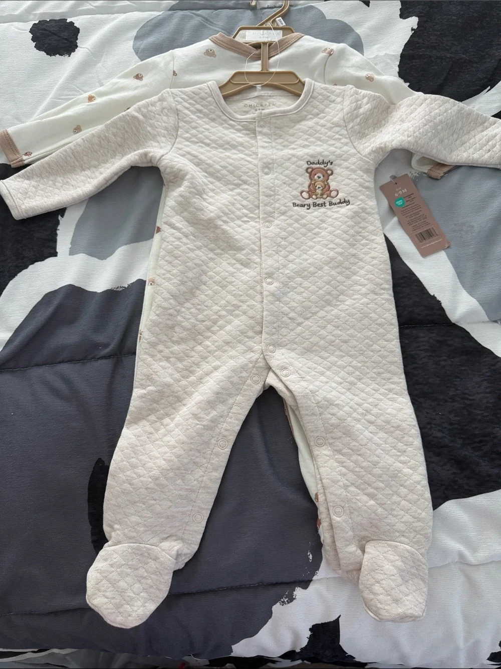 chick pea Soft Pink Bear Footed One-Piece